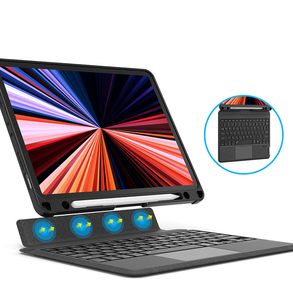 iPad Pro 13 2024 Wiwu Mag Touch Klavyeli Standlı Kılıf iPad Pro 13 2024 Wiwu Mag Touch Klavyeli Standlı Kılıf